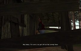 FirstBase-GTASA-SS4.png (988 KB) Thinking that Catalina isn't responding because of their previous meeting not going well, Carl tries apologizing.