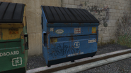 A large LSDS blue dumpster in GTA V.