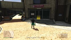 Deliver the supplies to the entrance.