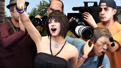 Poppy Mitchell in a Redwood Cigarettes ad in GTA V.