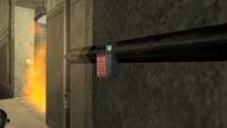 The meat rail system's control panel