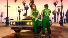 The Tampa GT in a promotional image for the Magnetics outfit reward for the GTA+ July 2025 event.