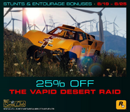 25% off the Vapid Desert Raid