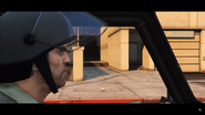 Trevor driving the very same Dubsta, passing by Solomun.