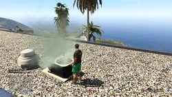 Placed a gas canister