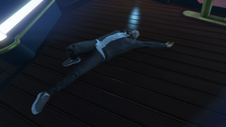 Ben Brooks dead on the deck of his yacht.