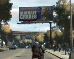 Michael Graves' billboard.