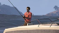 Avi is seen fishing on a Suntrap in the  job image. Later referenced during  finale quote:

“You didn't die on that godforsaken little island, and you're not gonna die here. You're gonna be on your boat, deep sea fishing again, in no time