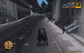 After losing the cops, Claude drives Maria back the Gentlemen's Club.