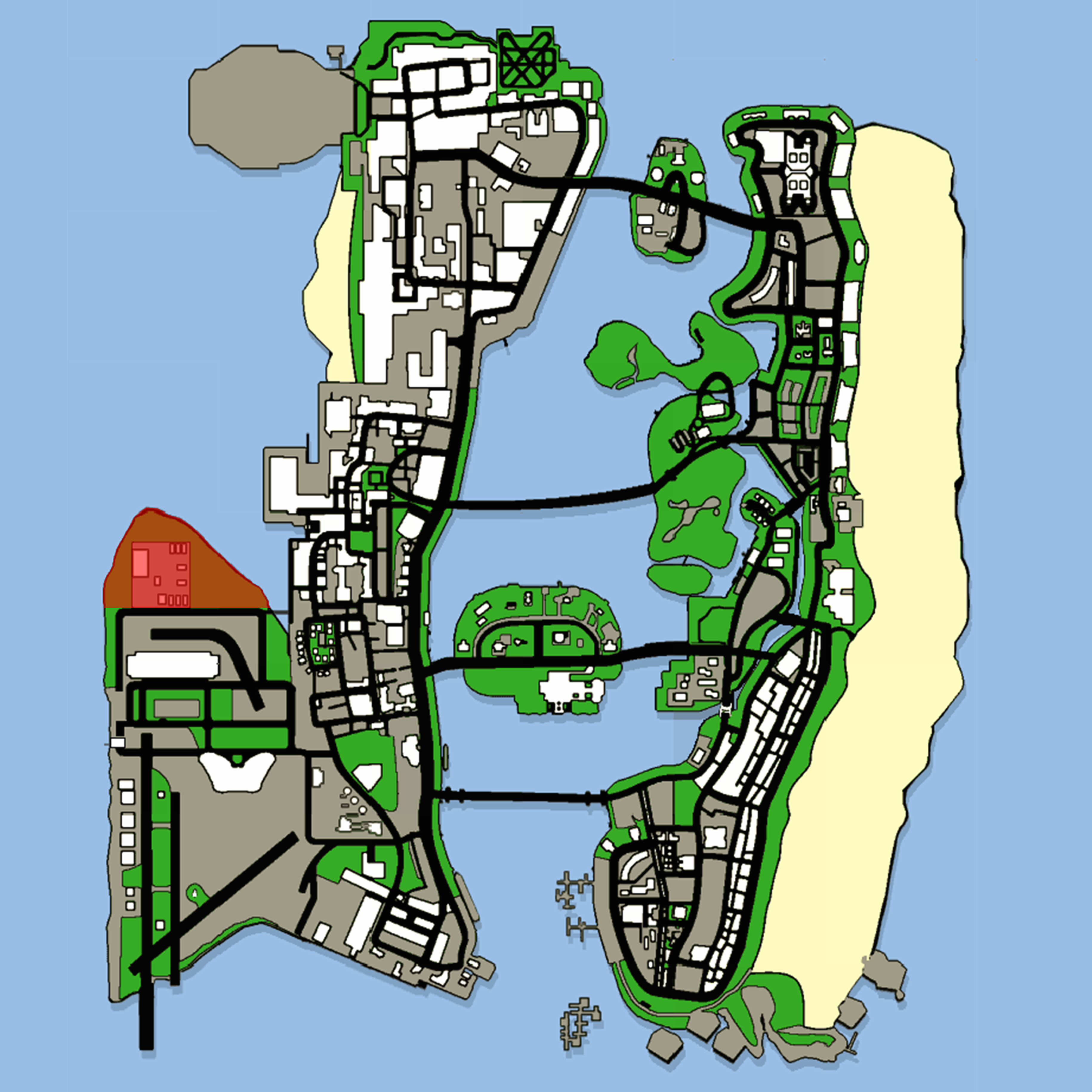 gta vice city weapons map