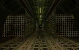The Andromada's interior, looking towards the front.