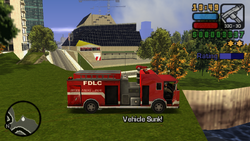 Vehicle Sunk.