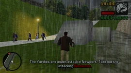 The Yardies are under attack in Newport. Take out the attacking Sindaccos.