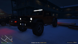 The lieutenant's Kamacho parked outside the motel.
