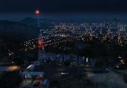 Night view from the Vinewood Sign.