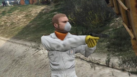 An enemy armed with the AP Pistol.