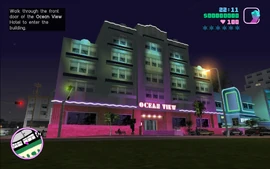 Tommy gets a better look at the hotel.