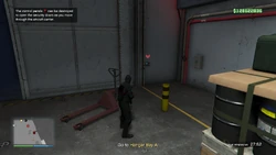 The control panels can be destroyed to open the security doors as you move through the aircraft carrier.