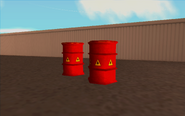 Explosive barrels in Grand Theft Auto: Vice City.