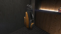 A ProLaps golf bag that appears in the player's Agency office after completing the mission