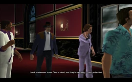 Lance informs Tommy that the businesses that were previously paying Diaz for protection refuse to pay up after learning of his death.
