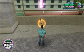 Tommy, about to pick up the automatic rifle that Cortez left for him.