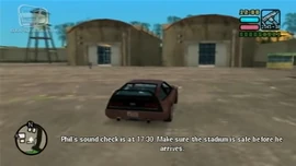 Phil's sound check is at 17:30. Make sure the stadium is safe before he arrives.