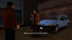 Salvatore is in the trunk of the car.