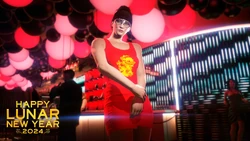 Red Lunar New Year Dress.