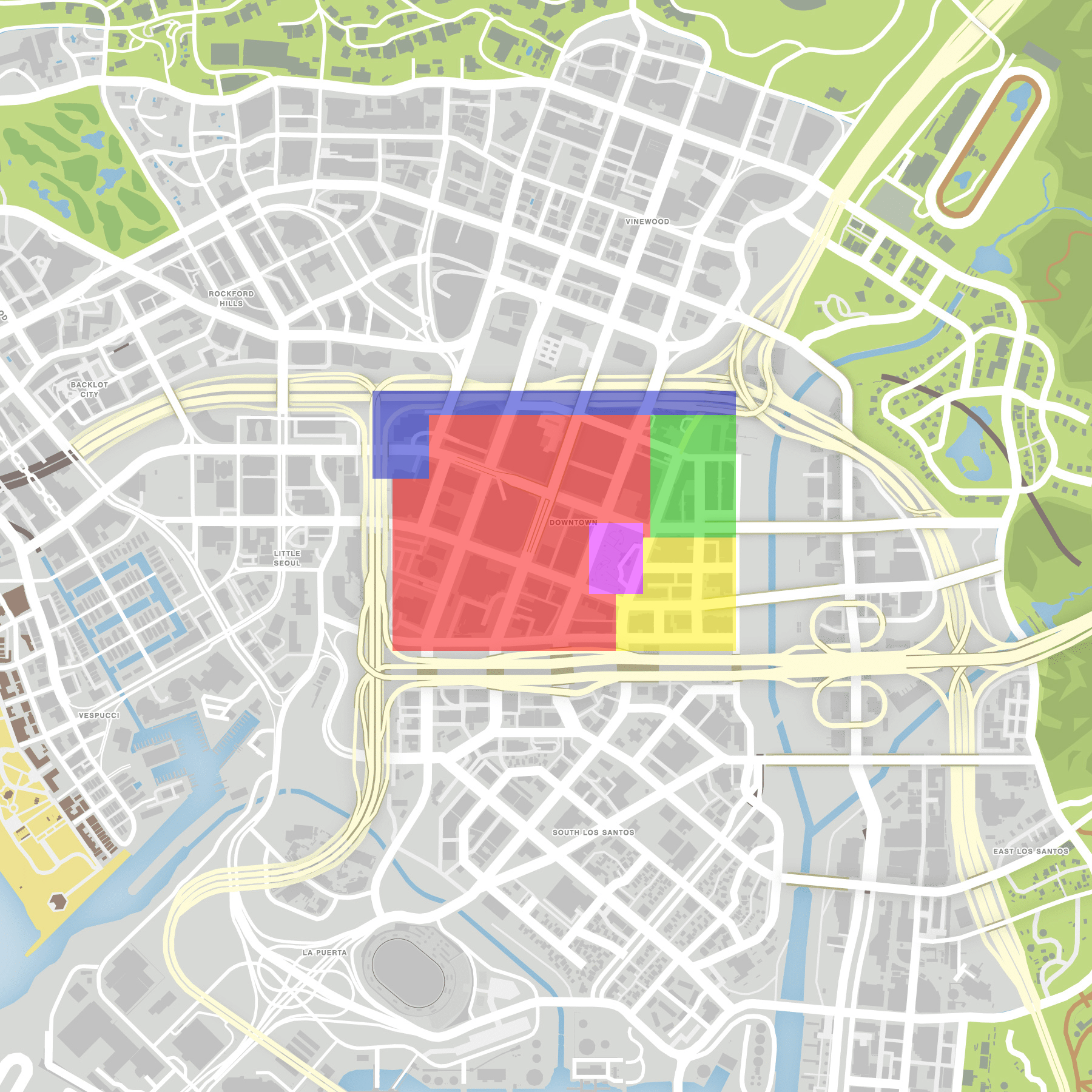 GTA V: The Manual: the interactive area map for GTA 5