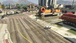 The optional route through the car park is the first green zone