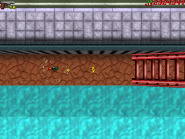 A Rocket Launcher is provided to the protagonist in a crate.