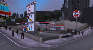 Gas station in  in GTA III.