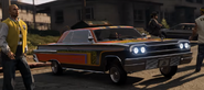 A Voodoo Custom seen bouncing in the GTA Online: Lowriders trailer for Grand Theft Auto Online.