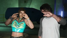 LosSantosDrugWars-LastDose-GTAOee-Trailer-LuchadoraProtag.jpg (985 KB) Luchadora and GTA Online Protagonist.