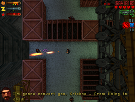 Killing the Kovski guards.