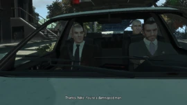 Niko arrives with the crew at Packie's Ma's house safely, except for Michael.