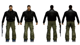 Comparison between "PLAYERX" cutscene model (with the Shotgun) and the final "PLAYER" model.