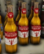 Bottles of Cerveza Barracho.