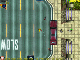 The President's bodyguards notice the protagonist and start shooting at them using Machine Guns.