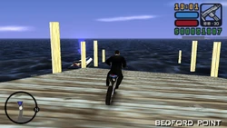 Picking up the boat in Bedford Point.