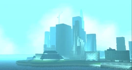 Torrington's skyline, as viewed to the west from Callahan Point, Portland.