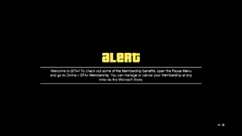 Screen after purchasing a GTA+ membership.