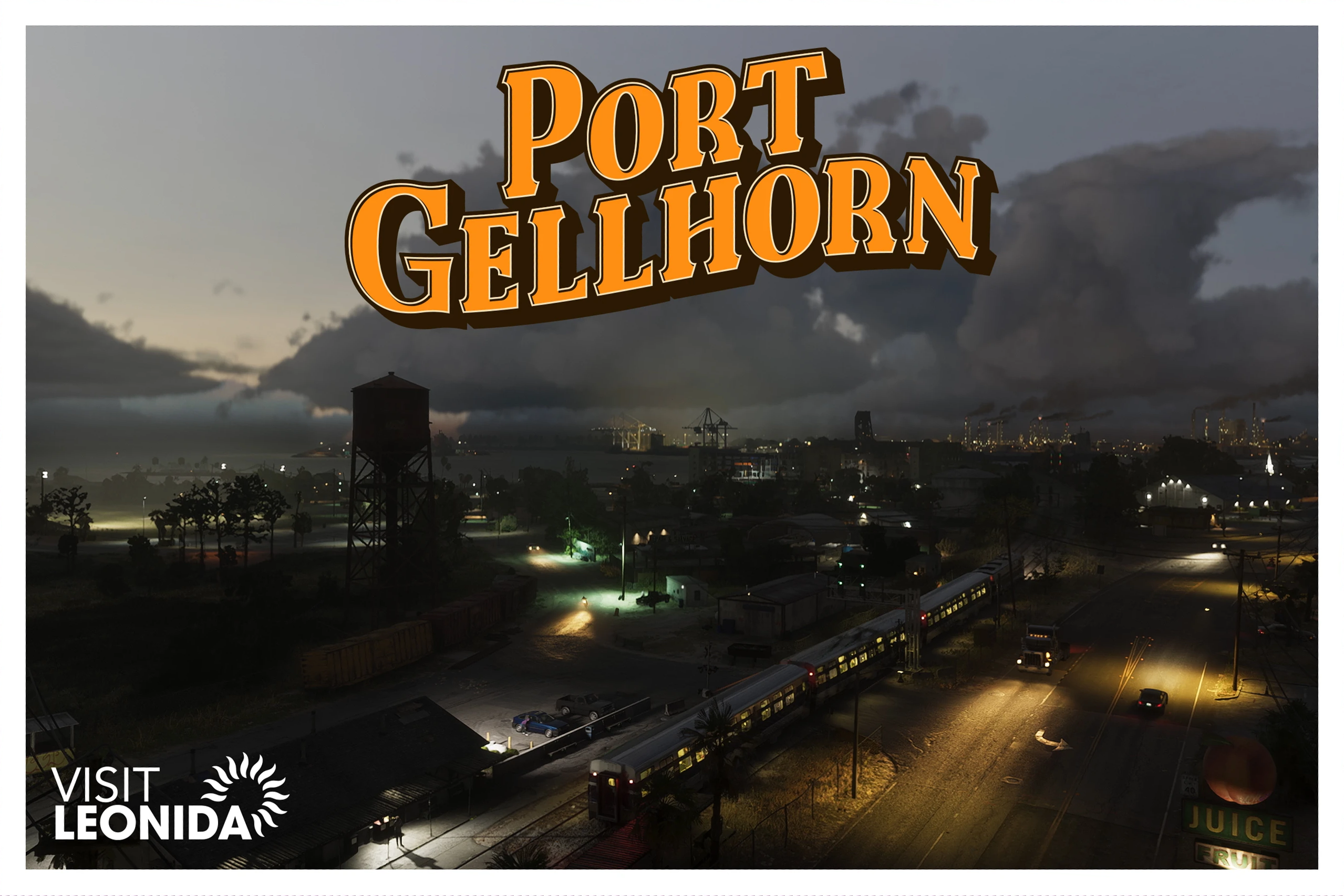 A detailed view of Port Galhorn in GTA 6, showcasing its expansive industrial setting.