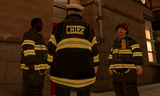 FDLC firefighters with a fire "chief" in GTA IV.