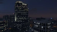 The Richards Majestic at night.