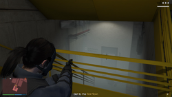 Get to the first floor.