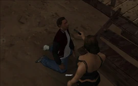 FirstBase-GTASA-SS26.png (1.04 MB) Catalina takes a few steps back and no longer holds the gun directly at Carl's head.