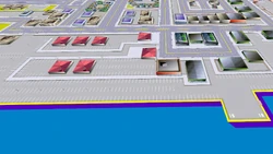 AtlanticQuays-GTAA-Overview.png (1.96 MB) Overview of Atlantic Quays in Grand Theft Auto Advance, adapted for the Game Boy Advance hardware limitations.