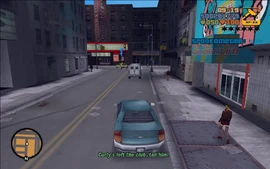 Claude stalking Curly's taxi.